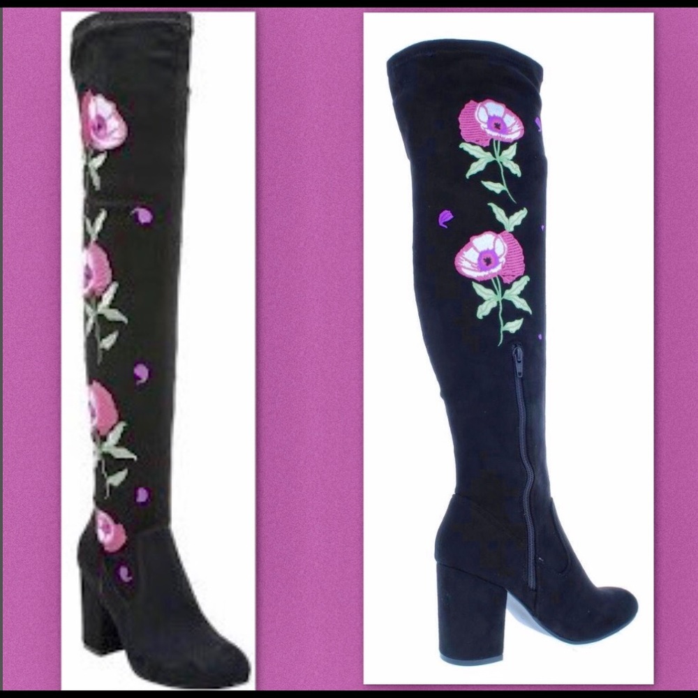 CARLOS SANTANA FLORAL EMBROIDERED OTK BOOT